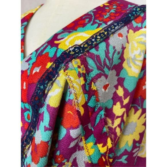 Vintage Mod Flower Power Maxi 1970s Dress - Picture 4 of 7